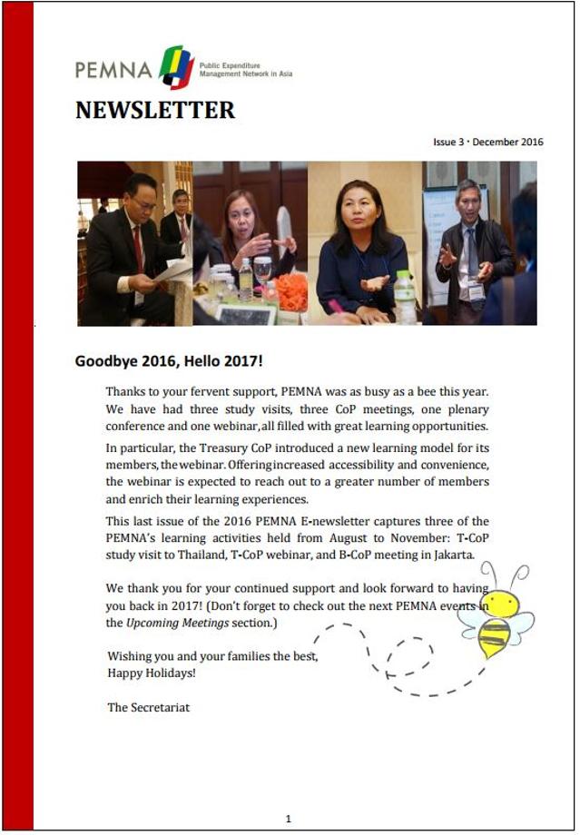 (Issue 3) PEMNA e-Newsletter 이미지
