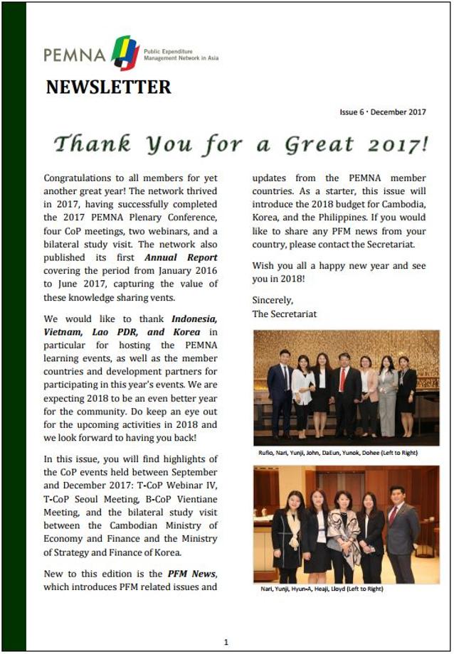 (Issue 6) PEMNA e-Newsletter 이미지