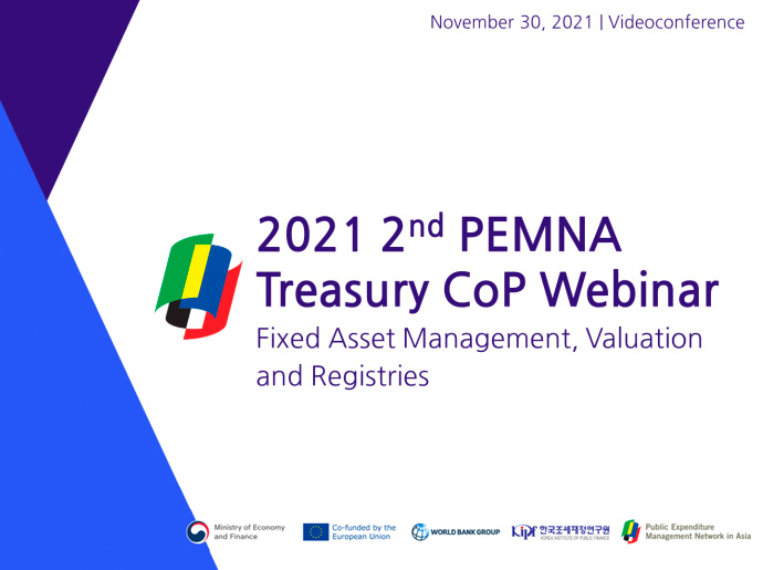 The T-CoP webinar focused on "Fixed Asset Management, Valuation, and Registries." Divided into two sessions, Dr. Theuns Henning (International Asset Management Expert) opened up the discussion by giving an overview on the topic. Followed by Korea, the Philippines, Malaysia presented on its own experiences. Cambodia and Timor-Leste provided updates on county cases.